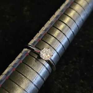 .5CTW Moissanite Solitaire in sterling silver. Size is adjustable!